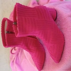 Pink Ankle Boots NWOT